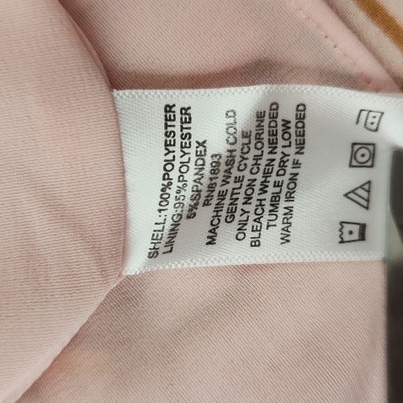 IzaacMizarahi Pink and orange print dress. - Picture 9 of 12